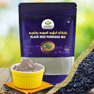 Uyir Unavu Organic Foods Karuppu Kavuni Kanji MIx | Black Rice Porridge Mix for Healthy Breakfast 250 g