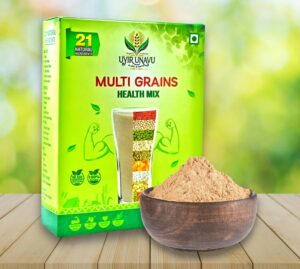 Uyir Unavu Multi Grains Nutrient Rich Health Mix Powder | 21 healthful Natural Ingredients | 100% Natural, Tasty & Nutritious | Rich in Fiber & High Protein | 400g pack