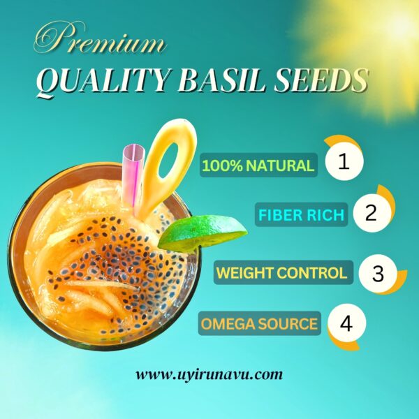 Raw Basil seeds | Sabja Seeds Healthy & Premium Quality Basil Seeds for eating