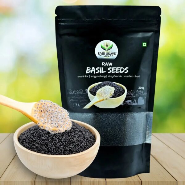 Raw Basil seeds | Sabja Seeds Healthy & Premium Quality Basil Seeds for eating