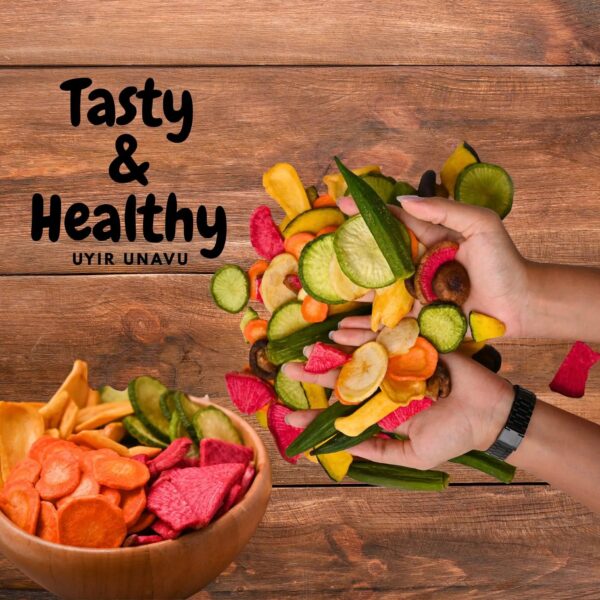 Dried vegetables Masala Mix Chips Crispy & Crunchy Healthy Dried vegetables Snacks No Preservatives | Fiber Rich Vegetable Chips