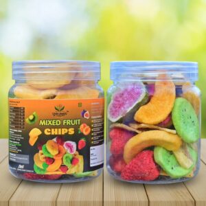 Mixed Fruit Chips Crispy & Crunchy Healthy Dried Fruit Chips Snacks | Fiber Rich Vegetable Chips 100g